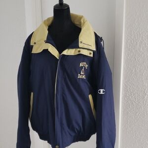 Vintage NEW Notre Dame Jacket with Hood size XL